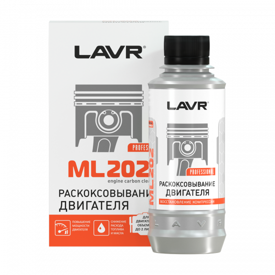 LAVR 2502 Раскоксовка двигателя ML202, 190мл (20 шт)