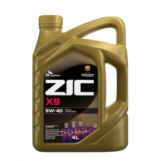 ZIC X9 5W-40 API SP 4л синтетическое моторное масло (4 шт)