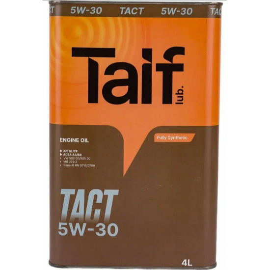 TAIF TACT 5W-30 SL/CF A3/B4 4л синт. моторное масло (4 шт)
