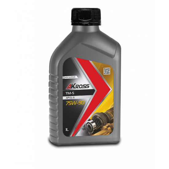 AKross ТМ-5 SAE 75W-90 GL-5 1 л масло трансм п/синт (12 шт)