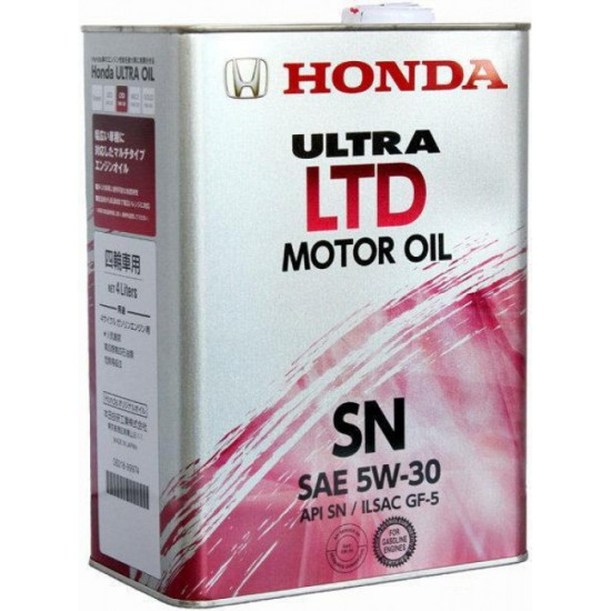 Оригинальное масло HONDA 5W-30 ULTRA LTD SN синт. 4л (6шт) Япония