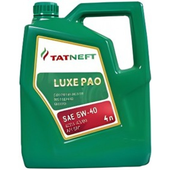 Масло моторное синтетическое Татнефть Luxe PAO SAE 5W-40 4л