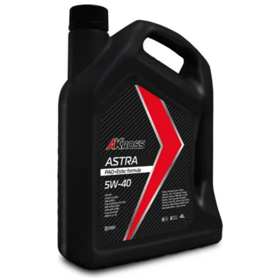 AKross ASTRA 5W-40 SP A3/B4 PAO+Ester 4л масло мотор синт (4 шт)