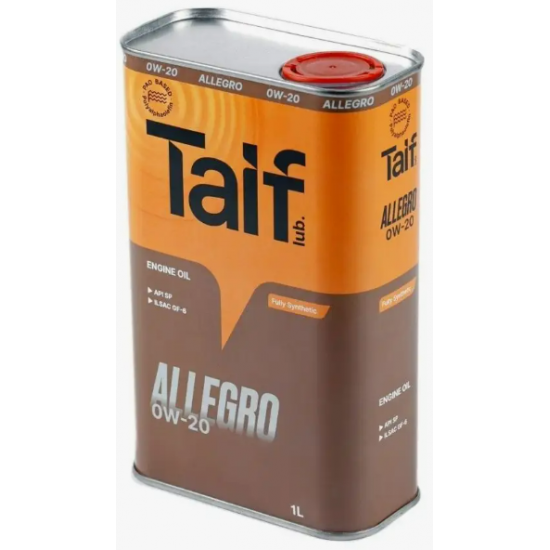 TAIF ALLEGRO 0W-20 SP, GF-6 1л. синт. моторное масло (12 шт)